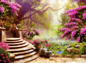 Фотообои De-Art У старого пруда фресках